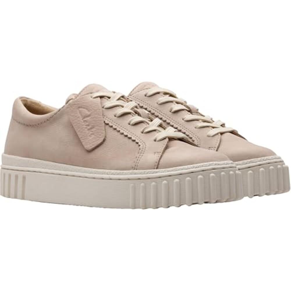 NWT Clarks Womens Mayhill Walk Shoes, Sand Nubuck, Size 8 W US